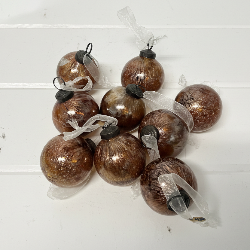 Bronze Glass Ornaments