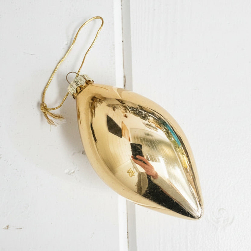 Gold Diamond Glass Ornament