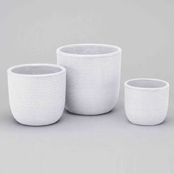 Textured ceramic plant pots