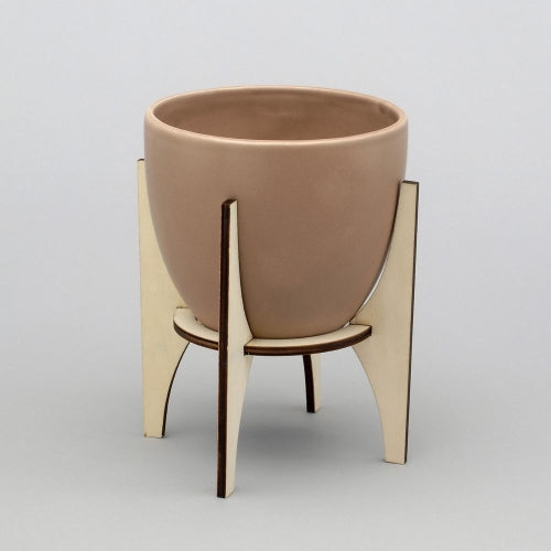 Large Finland Pot with Wooden Stand