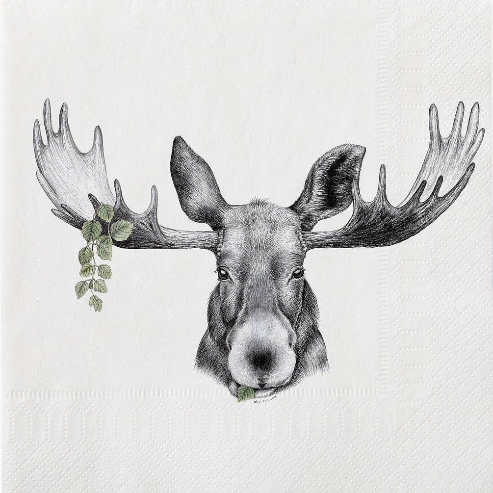 Christmas Moose Napkin