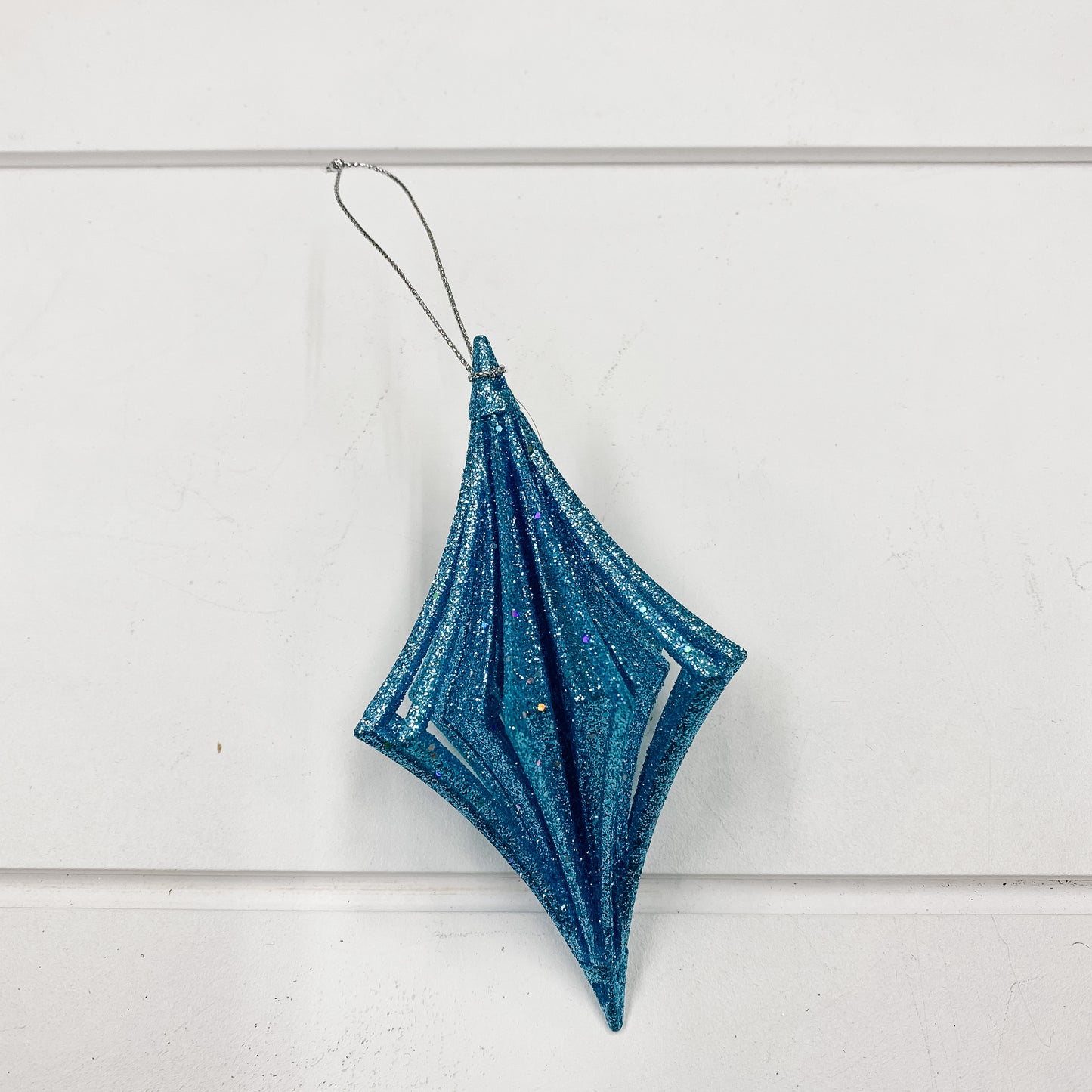 Blue Sparkle Geometric Ornament