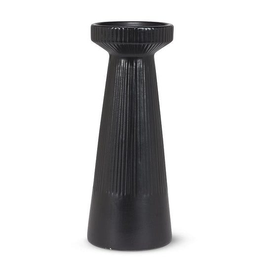 Ribbed Pillar Candle Holders