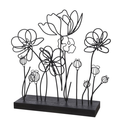 Black Iron Flower Display