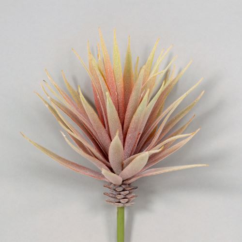 Burgundy & Green Flocked Pineapple Pick