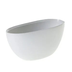 White Ceramic Oval Container