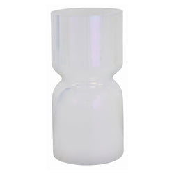 Pearl Iridescent Glass Cinch Vase