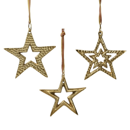 Gold Metal Star Ornament