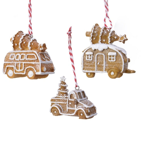 Brown & White Gingerbread Vehicles