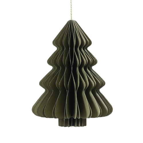 Green Folded Paper Tree Ornament