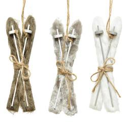 Fur Ski Ornaments