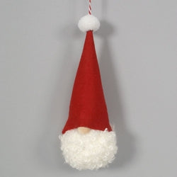 Red & White Gnome Santa Ornament