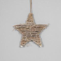 Grey Wash Vine Star Ornament