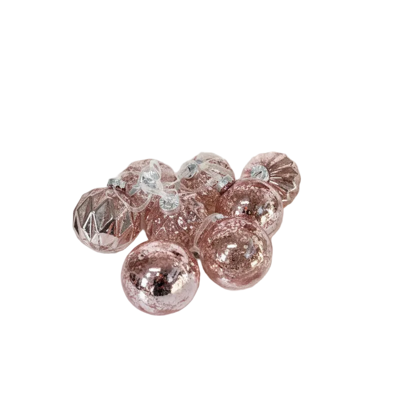 Blush Mirrored Ornaments