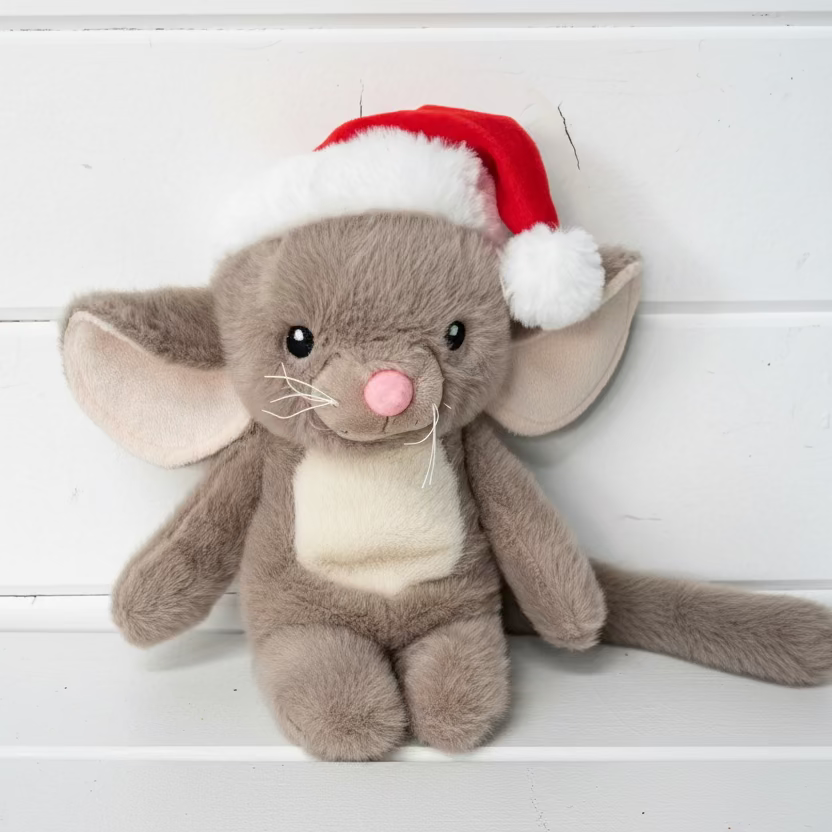Santa Mouse Stuffed Animal