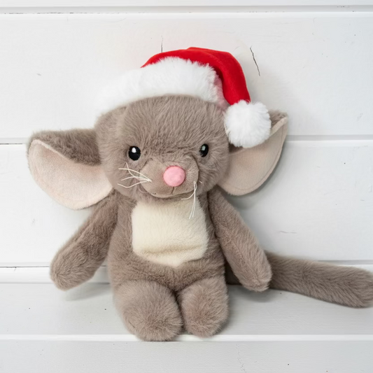 Santa Mouse Stuffed Animal