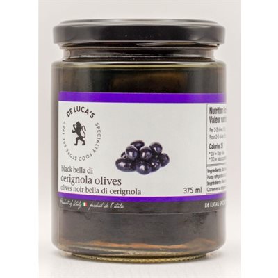 De Luca's Black Cerignola Olives