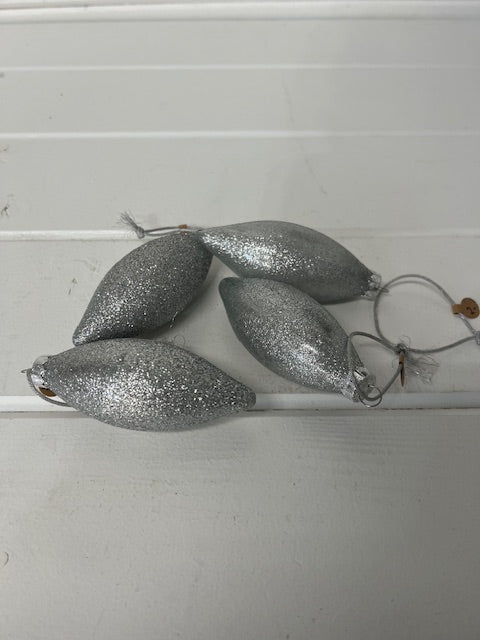 Glittered Drop Ornaments