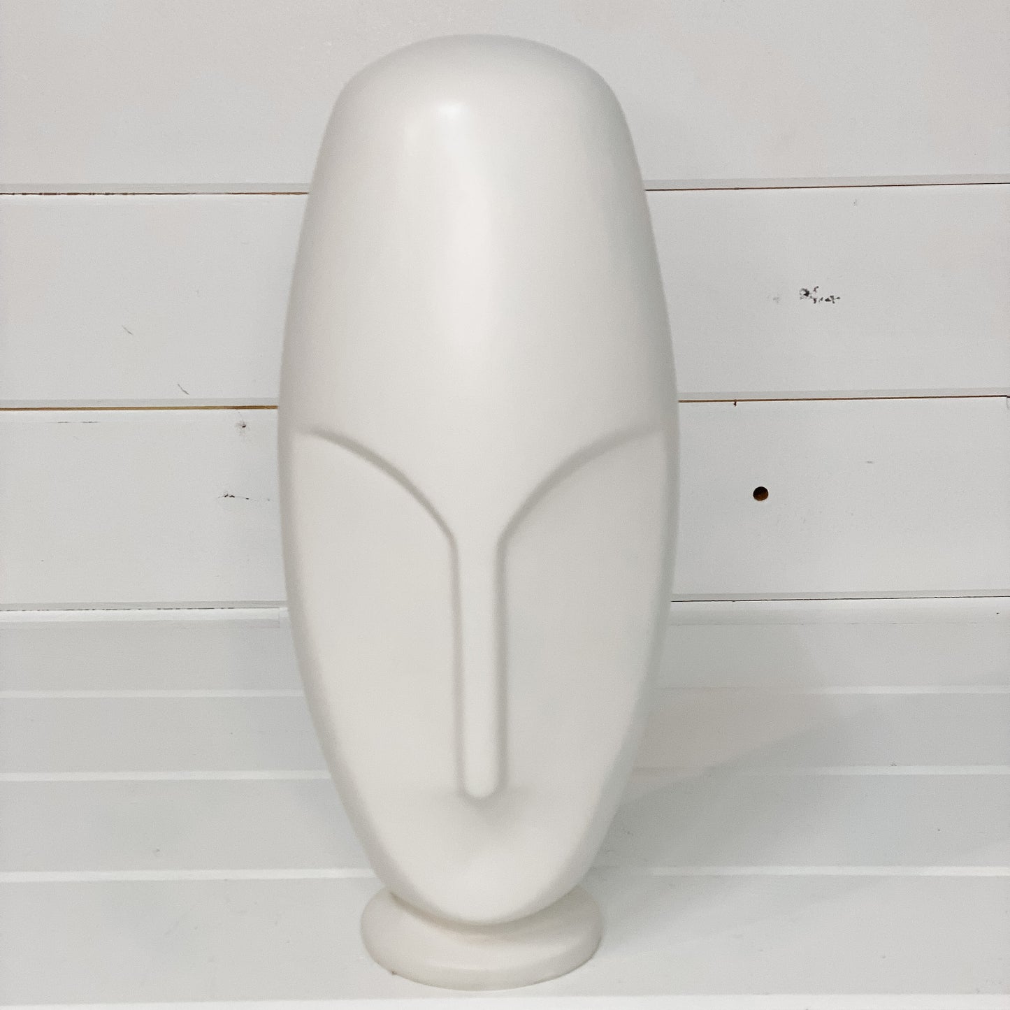Long Face Sculpture- White