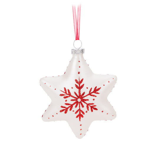Snow Flake/Red Ornament