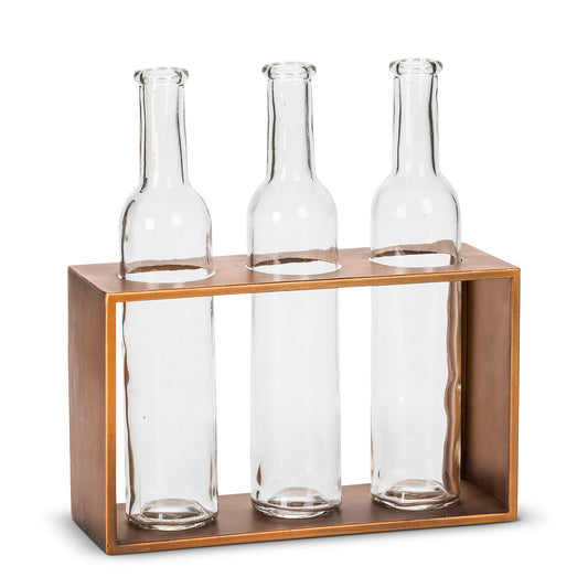 Triple Tall Vase in Rack