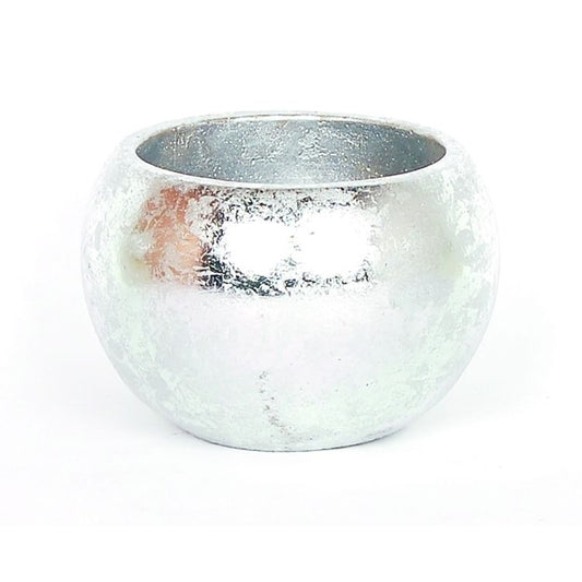 Silver Foil Concrete Pot