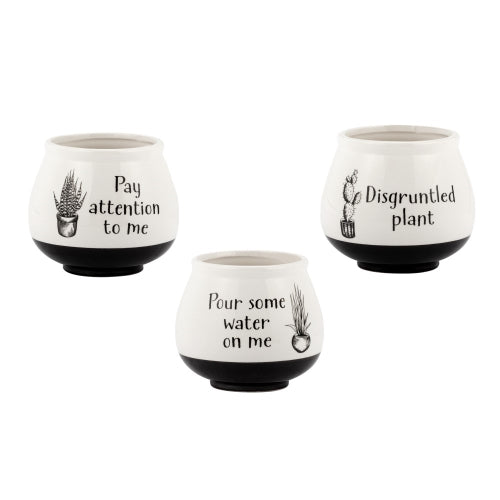 White/Black Funny Pots