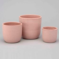 Textured ceramic plant pots