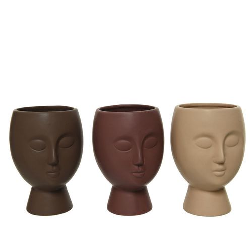 Glazed Matte Face Planters
