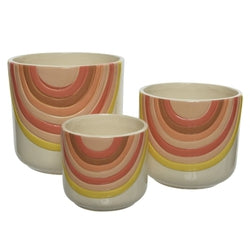Cream Terracotta Rainbow Pots
