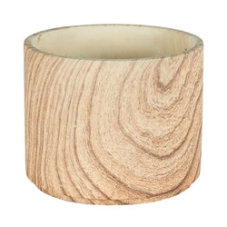 Natural Wood Look Ceramic Pot