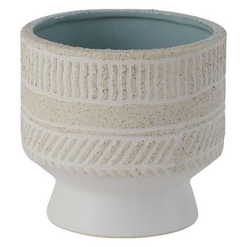 Cream Ceramic Footed Umbra Pot