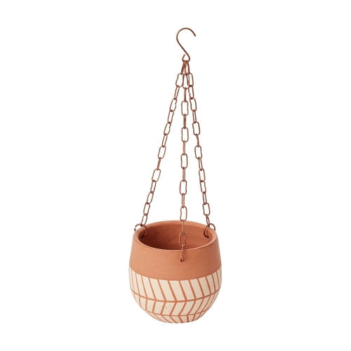 Terracotta & Tan Severn Hanging Pot