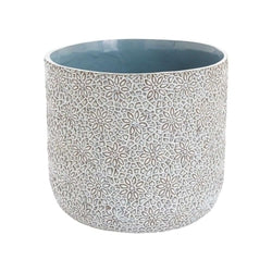White & Blue Ceramic Millie Pot