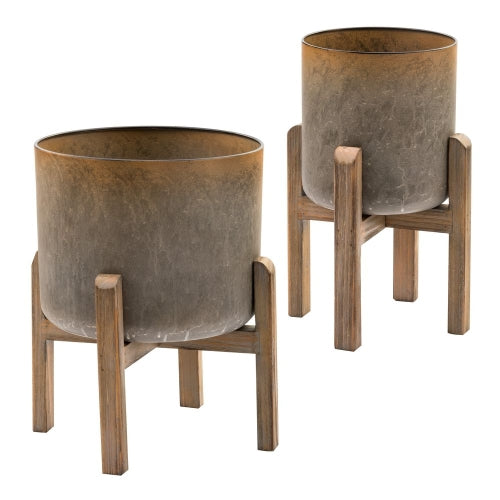 Metal Pots On Stand