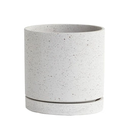 Concrete Speckled Pot Off White