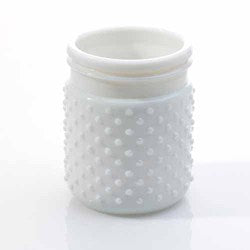 White Glass Hobnail Jar