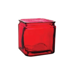 Ruby Red Glass Cube