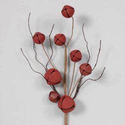 23" Rustic Red Bell w/ Twig