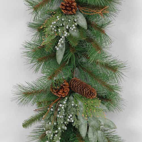 Green Pine, Eucalyptus,  Cedar & Berry Garland
