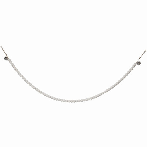 White Wooden Beaded Garland