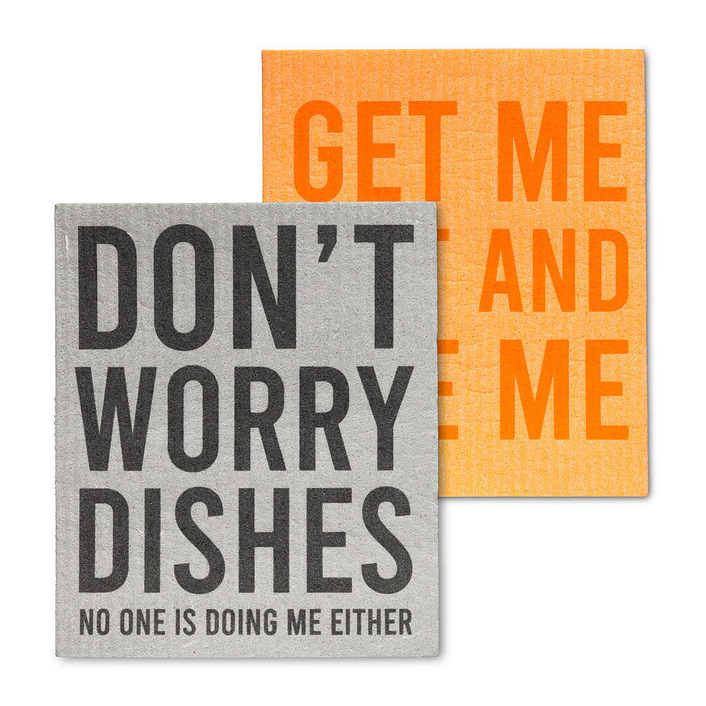 Dirty Dishes Text Dishcloths - Three Options