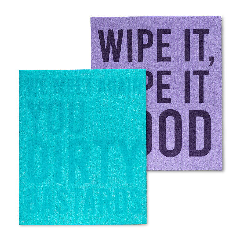 Dirty Dishes Text Dishcloths - Three Options