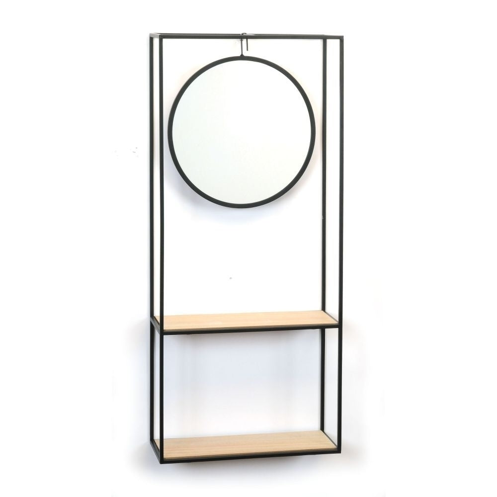 Hanging Wall Shelf with Mirror