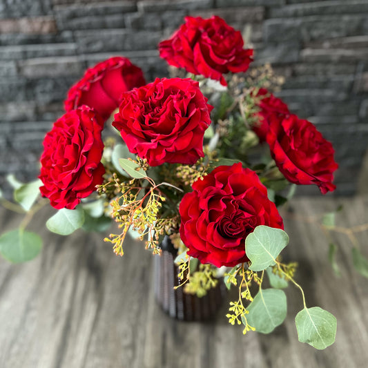 Half Dozen Red Roses Bouquet