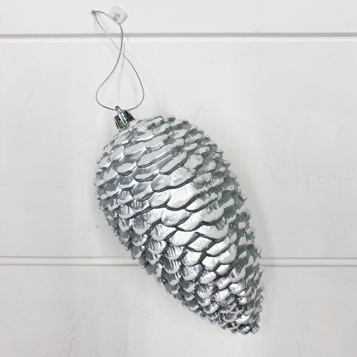 Silver Pine Cone Ornament