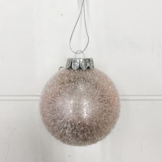 Frosted Ball Ornament