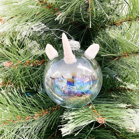 Glass Unicorn Ornament