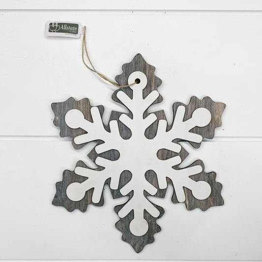 Large Wood Snowflake