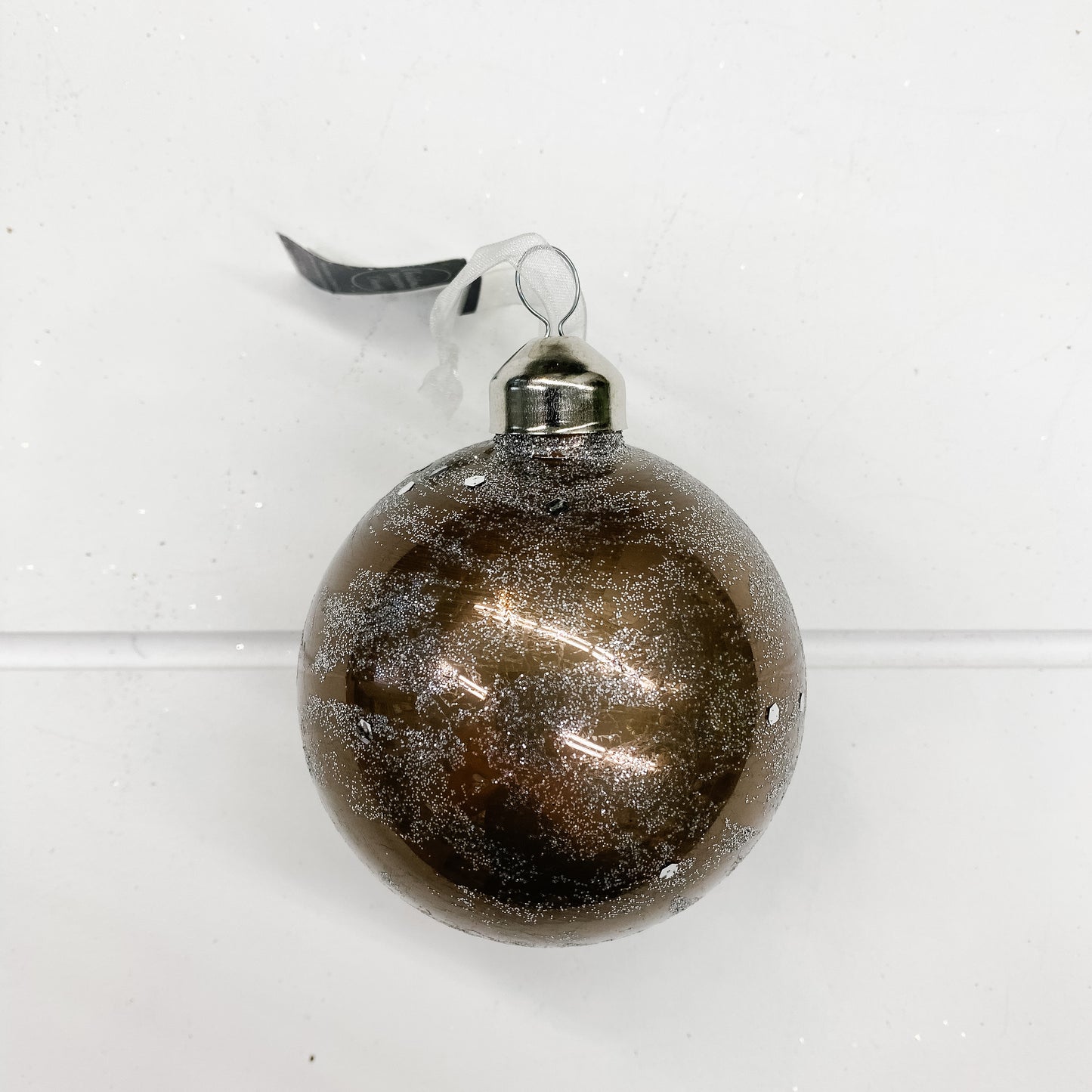 Bronze Sparkle Ball Ornament